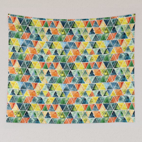 Item preview, Watercolor Triangles Mosaic designed and sold by Vikycialp.