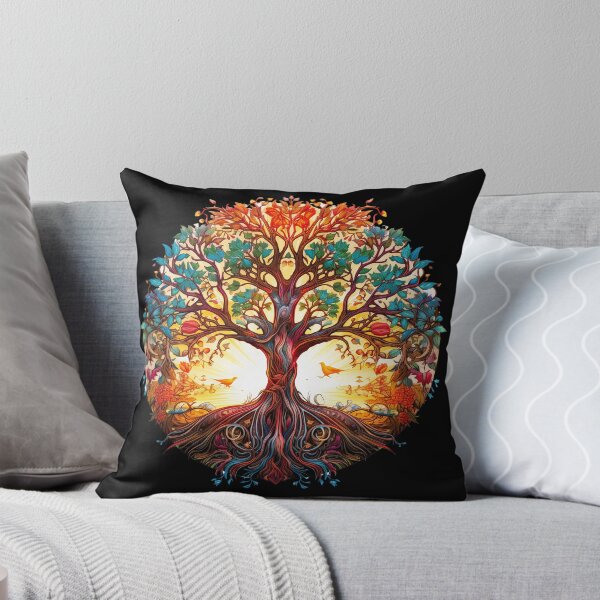 Item preview, Boho Tree of Life Colorful tree Sunset tree designed and sold by darunwan.