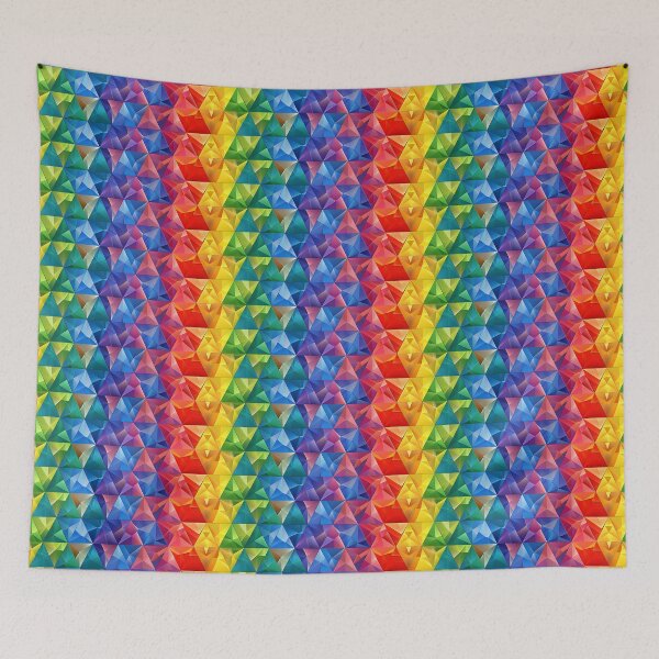 Aperçu de l'œuvre Triangles arc-en-ciel créée et vendue par Vikycialp.