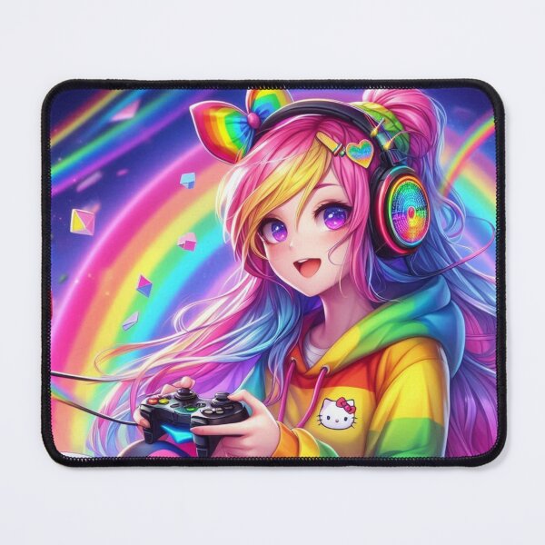 Item preview, Rainbow Gamer Girl designed and sold by CailaStyle.