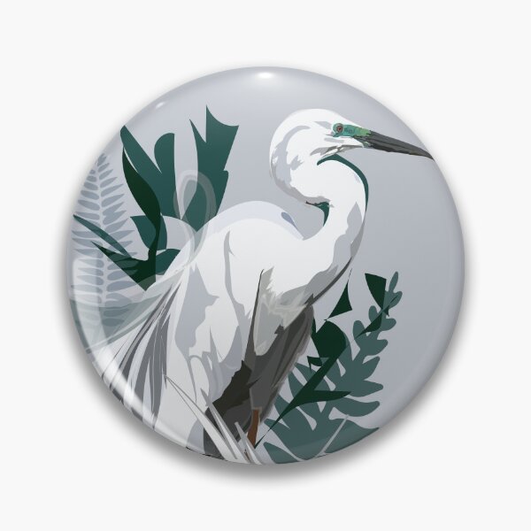 Item preview, NZ White Heron Kotuku designed and sold by littleanimalss.