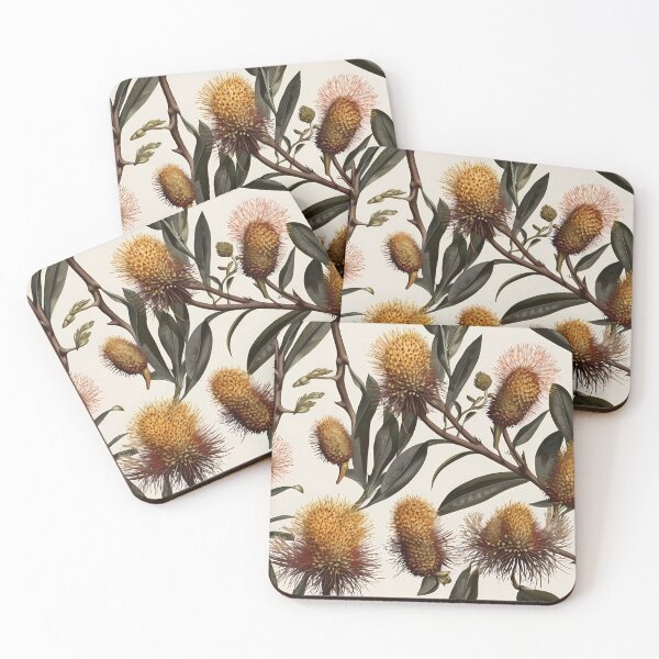 Item preview, Yellow Banksia Flowers No4 designed and sold by MysticalSVK.