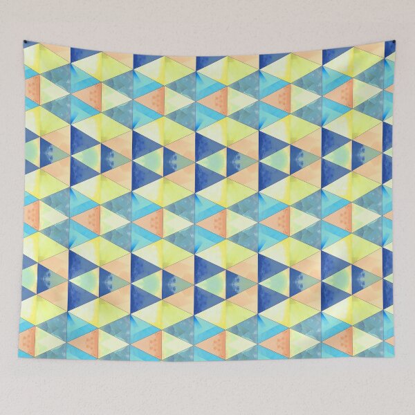Aperçu de l'œuvre Triangles aquarelle créée et vendue par Vikycialp.