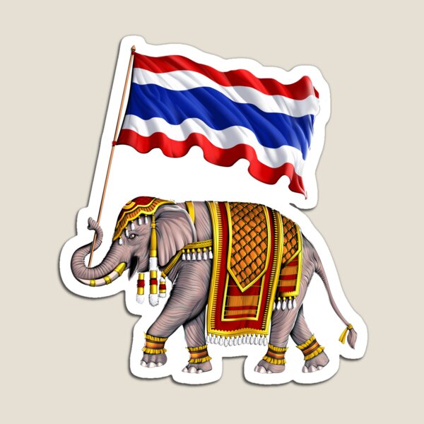 Item preview, Thailand Elephant Thai Flag designed and sold by underheaven.
