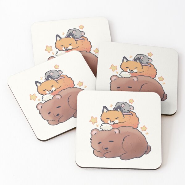 Item preview, Bear fox and mouse stack with stars  designed and sold by Artofmayara.
