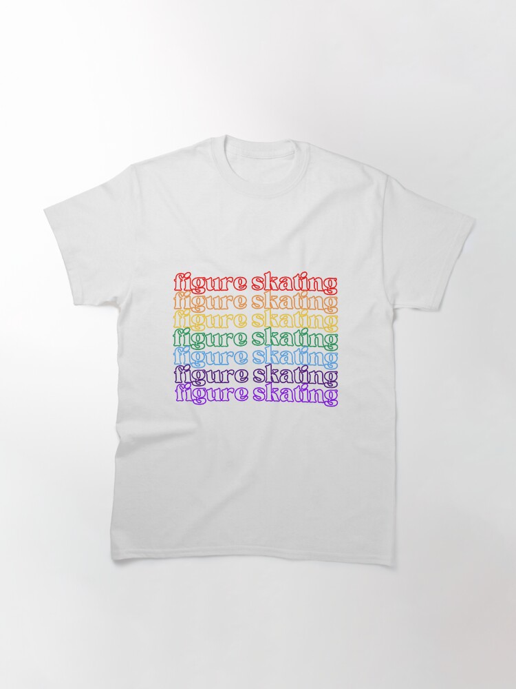 Thumbnail 3 of 7, Classic T-Shirt, figure skating - rainbow font designed and sold by AnythingGOE.