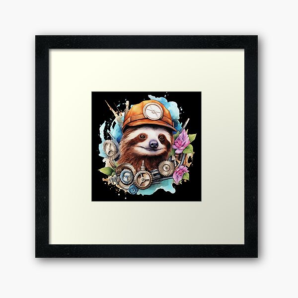 Aperçu de l'œuvre Paresseux Steampunk - Art Steampunk créée et vendue par Chaotic Joy.