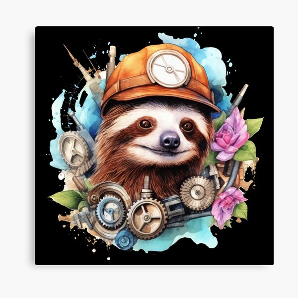 Aperçu de l'œuvre Paresseux Steampunk - Art Steampunk créée et vendue par Chaotic Joy.