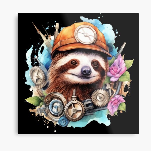 Aperçu de l'œuvre Paresseux Steampunk - Art Steampunk créée et vendue par Chaotic Joy.