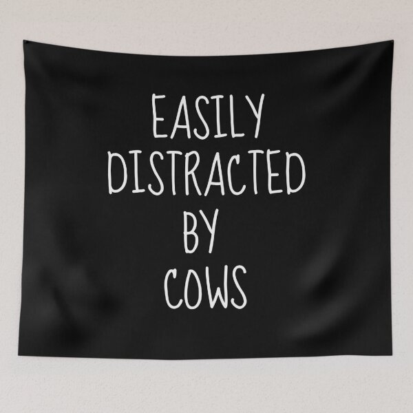 Item preview, Easily Distracted By Cows, Funny Cow Lover designed and sold by FarmOfCuties.