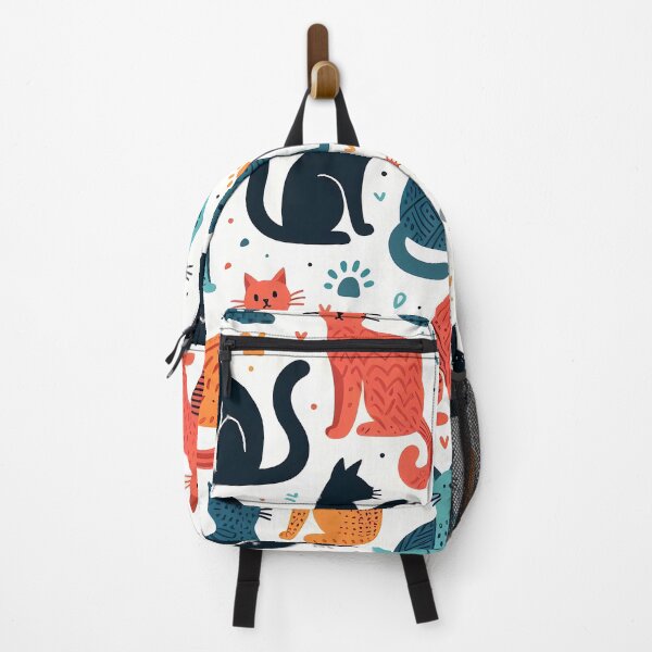 Item preview, Colorful Abstract Cat Pattern on White Background designed and sold by Coffee Lifestyle.
