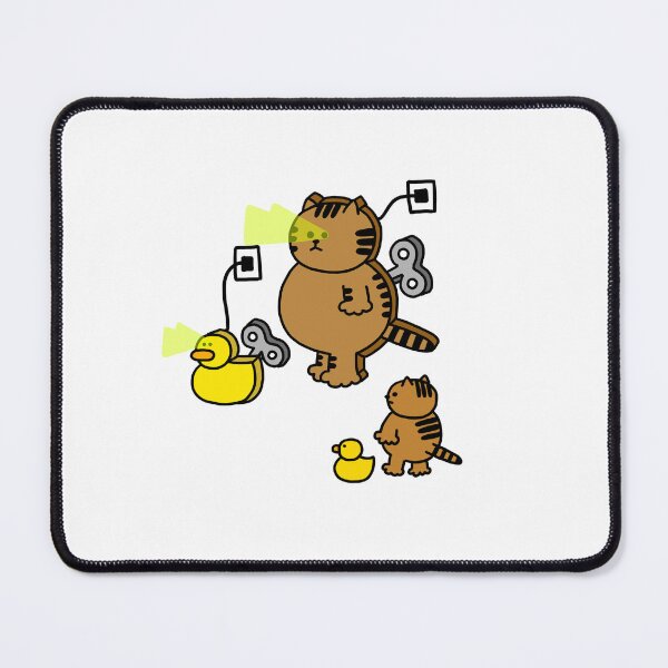 Item preview, a Cat and a Duck with a Cat toy and a Duck toy designed and sold by superbaechoo.