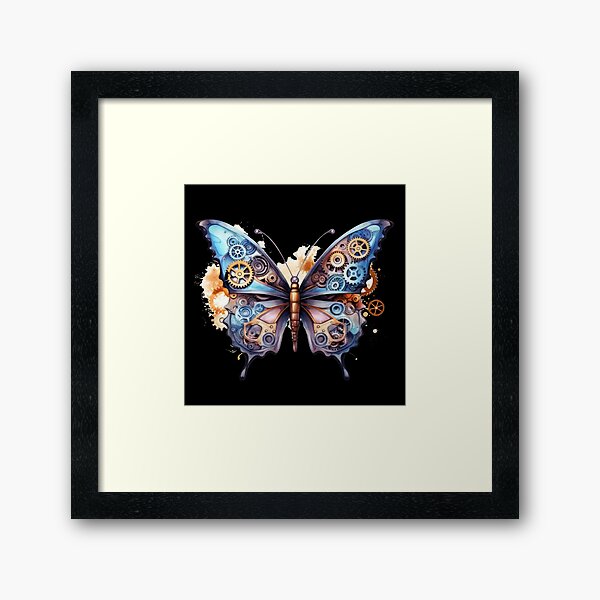 Aperçu de l'œuvre Papillon Steampunk coloré - Art Steampunk créée et vendue par Chaotic Joy.