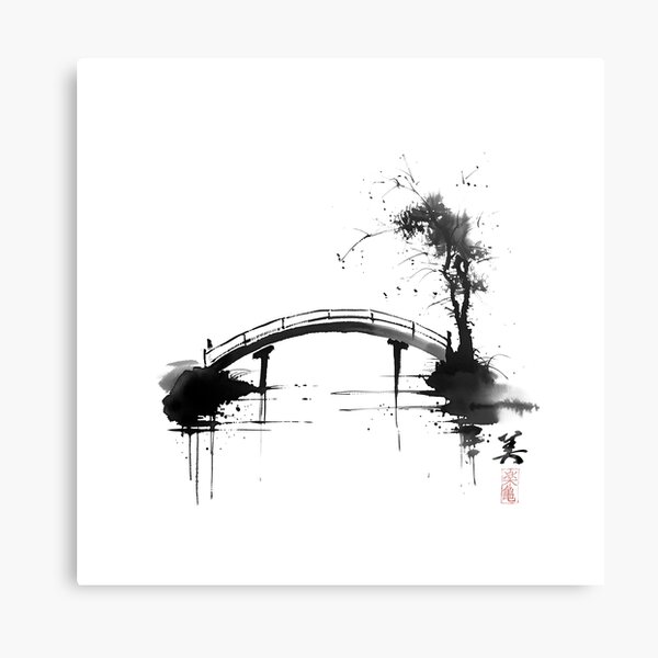 Item preview, Zen Elegance - Tranquil Bridge designed and sold by ChillinTurtles.