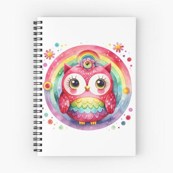 Item preview, Sweet owl i rainbow colors.  designed and sold by SaltedCarmel.
