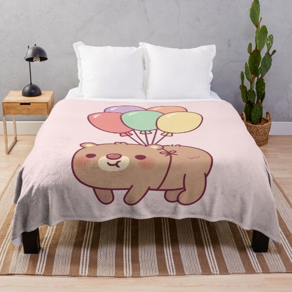 Item preview, Cute Brown Bear and Balloons designed and sold by rustydoodle.