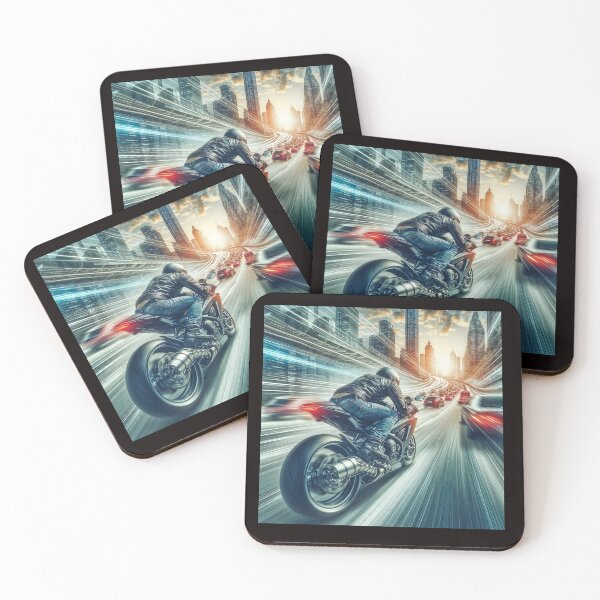 Item preview, Speed Motorcycle Ride Through Traffic: Dynamic AI Art Lifestyle Gear designed and sold by ThrottlePixels.