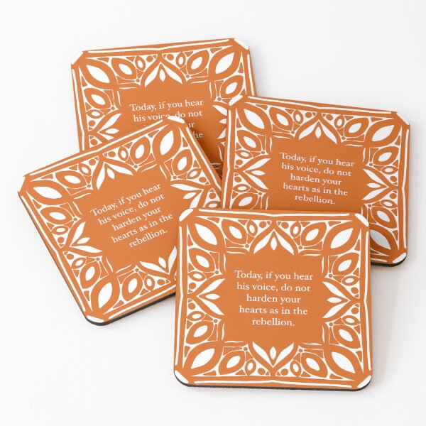 Item preview, (Hebrews 3:15) Elegant Spanish Tiles Inspired Bible Verse Art  designed and sold by Mayalight.