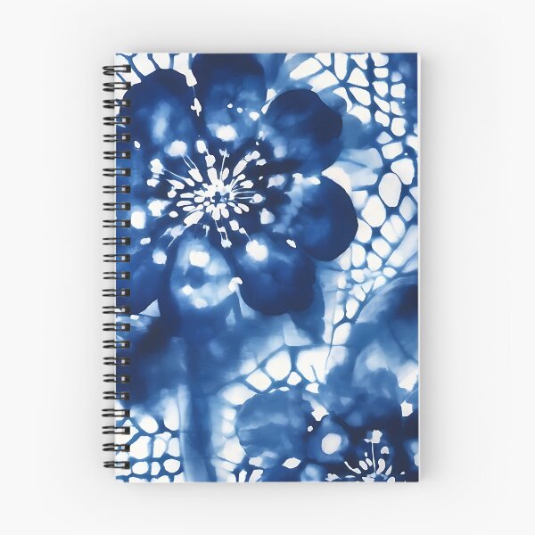 Item preview, Shibori Tye Dye Blue Floral  designed and sold by Tamas Das.