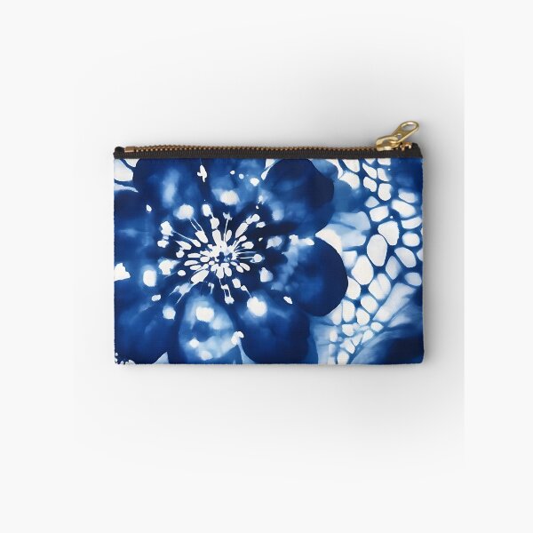 Item preview, Shibori Tye Dye Blue Floral  designed and sold by Tamas Das.