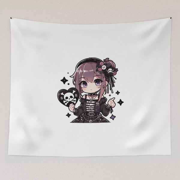 Item preview, Kawaii Goth Anime Girl  designed and sold by StickyGuys.