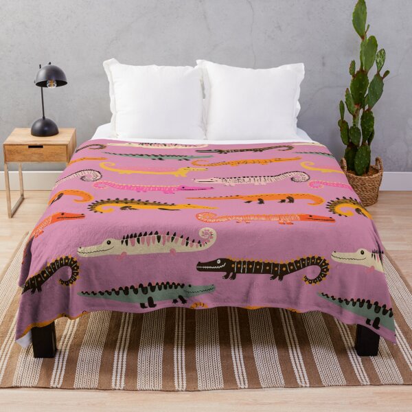 Vista previa del artículo con la obra «Cocodrilo cocodrilo en rosa», diseñado y vendido por Artlizzard.