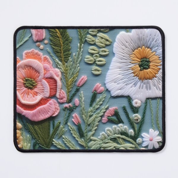 Item preview, Intricate Floral Embroidery on Light Fabric designed and sold by garden-secret.
