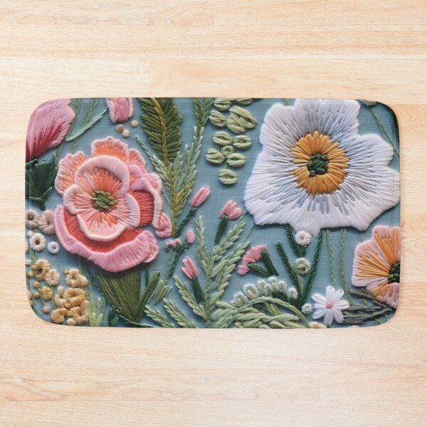 Item preview, Intricate Floral Embroidery on Light Fabric designed and sold by garden-secret.