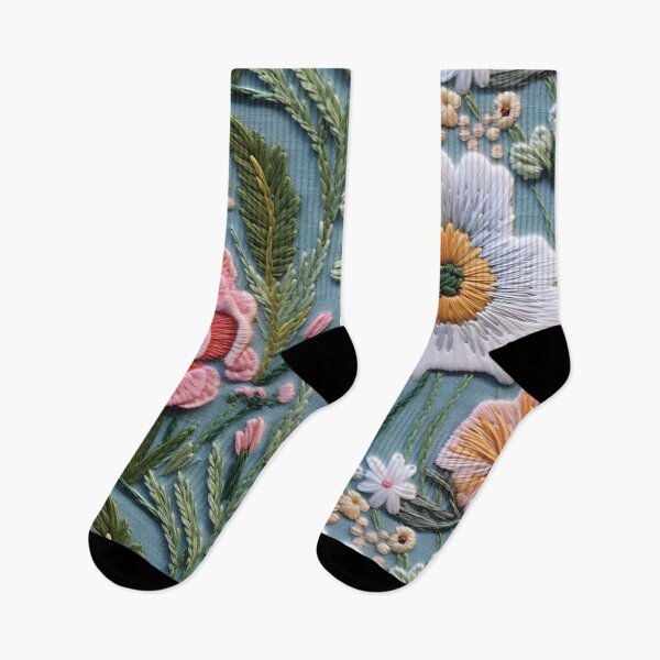 Item preview, Intricate Floral Embroidery on Light Fabric designed and sold by garden-secret.