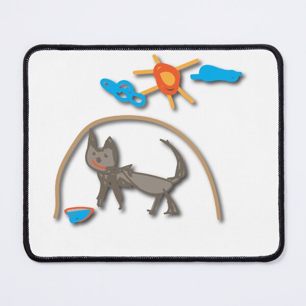 Item preview, childrens drawing dog and dogy house designed and sold by greenysweeny.
