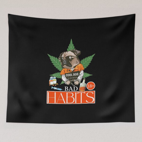 Item preview, Cool dog, bad habits designed and sold by Peerless-Prime.
