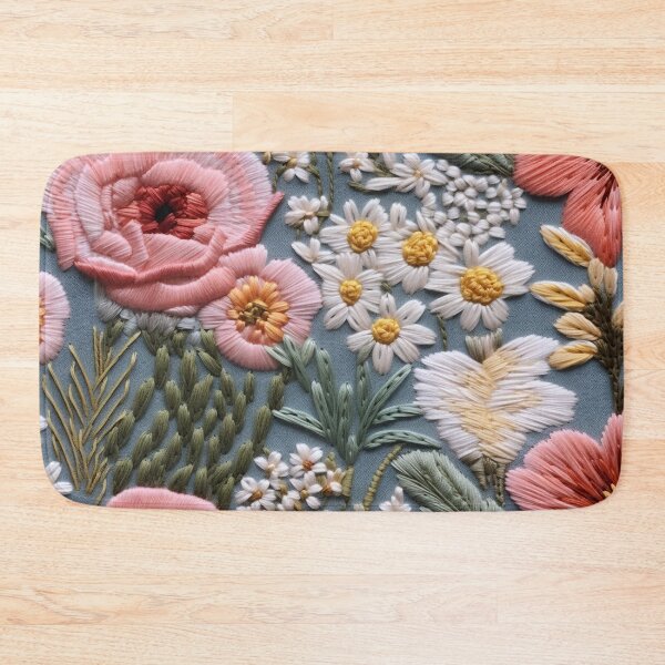 Item preview, Intricate Floral Embroidery on Light Fabric designed and sold by garden-secret.