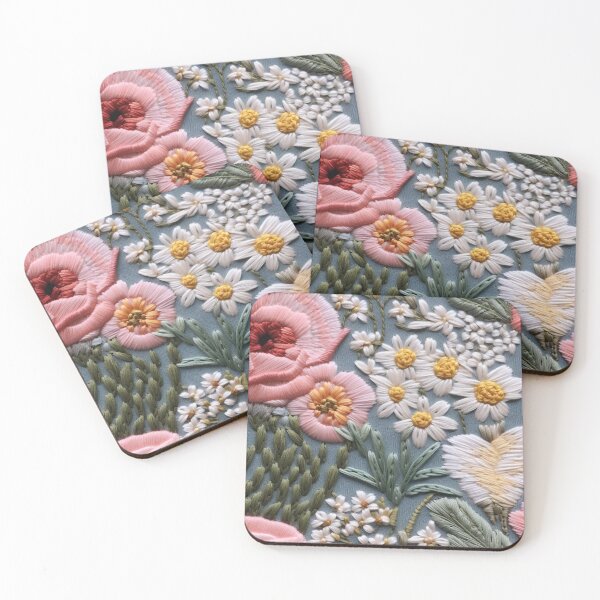 Item preview, Intricate Floral Embroidery on Light Fabric designed and sold by garden-secret.