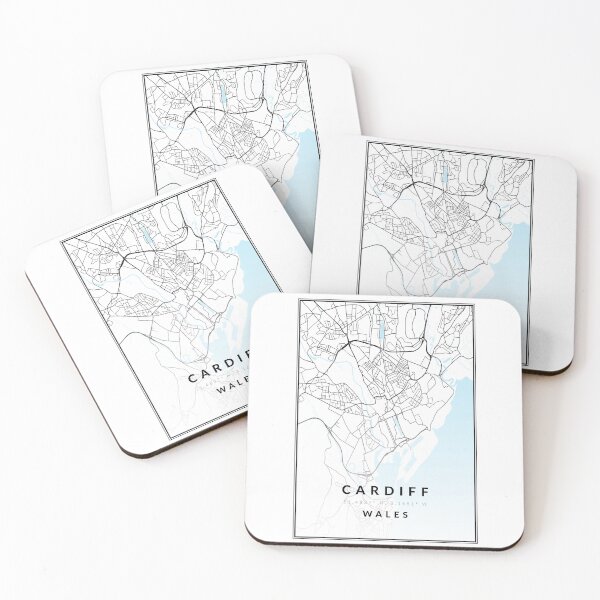 Item preview, Cardiff South Wales Street Map Minimalistic Home Decor designed and sold by tbcreationsuk.