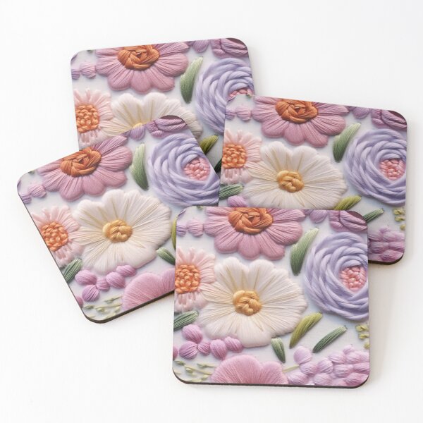 Item preview, Intricate Floral Embroidery on Light Fabric designed and sold by garden-secret.