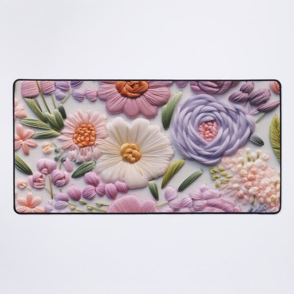 Item preview, Intricate Floral Embroidery on Light Fabric designed and sold by garden-secret.