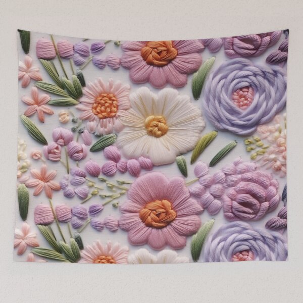 Item preview, Intricate Floral Embroidery on Light Fabric designed and sold by garden-secret.