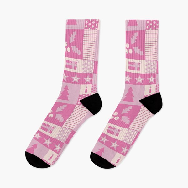 Item preview, Modern Pink Preppy Christmas Patchwork in Pink and Minty Green designed and sold by aneladesigns.
