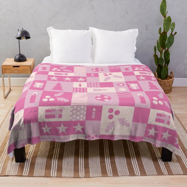 Item preview, Modern Pink Preppy Christmas Patchwork in Pink and Minty Green designed and sold by aneladesigns.