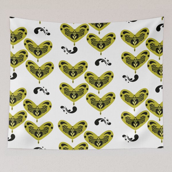 Item preview, Green and black heart design designed and sold by Hemaartsy.