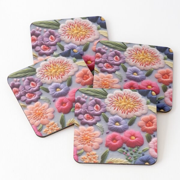 Item preview, Intricate Floral Embroidery on Light Fabric designed and sold by garden-secret.