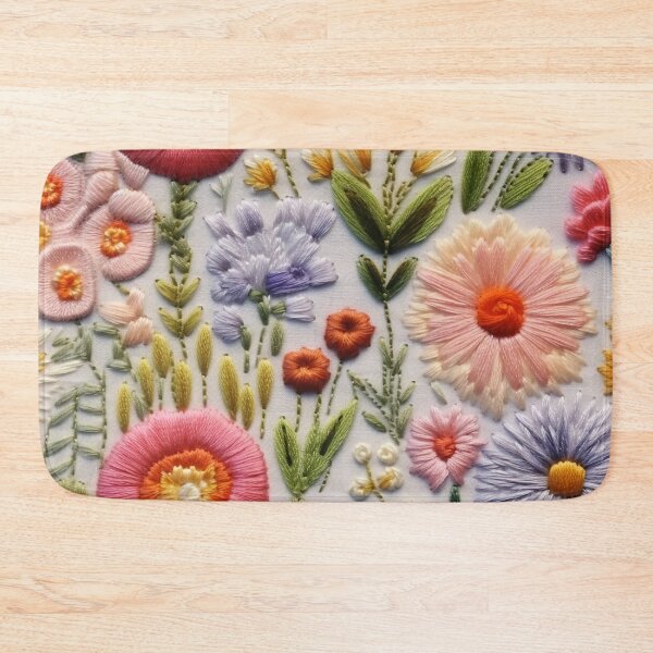 Item preview, Intricate Floral Embroidery on Light Fabric designed and sold by garden-secret.