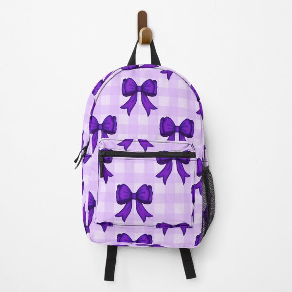 Item preview, Purple Coquette Bow Gingham designed and sold by Saki Desjardins.
