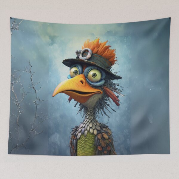 Item preview, Surreal Hawk with a Huge Grin designed and sold by Sillytoe.