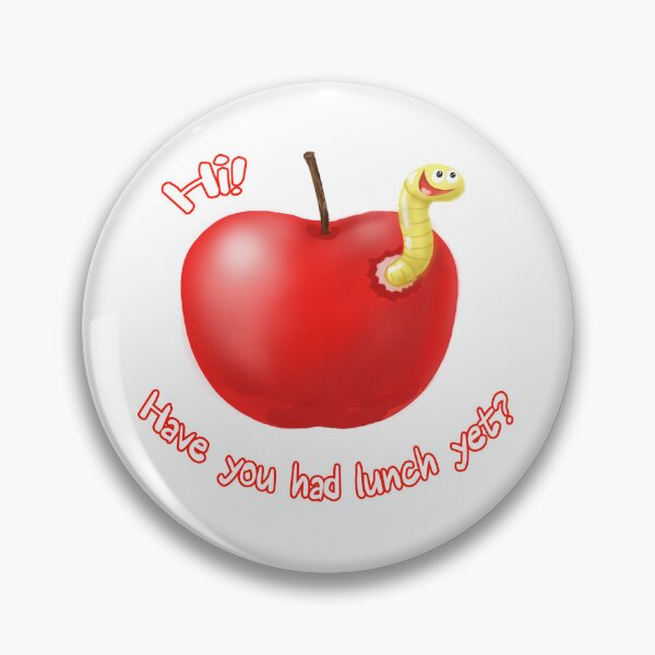 Item preview, Have you had lunch yet? An apple and a worm designed and sold by ZorianArt.
