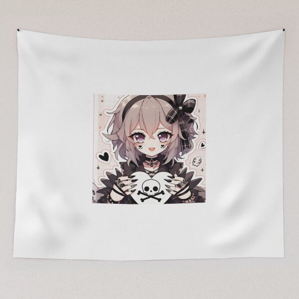 Item preview, Messy Hair Kawaii Goth Girl  designed and sold by StickyGuys.