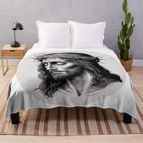 Item preview, Jesus Image(Grey Blend) ,Bible Verse ,Christian Gospel Quotes, Inspirational Christian Woman Design, designed and sold by mattlee20.