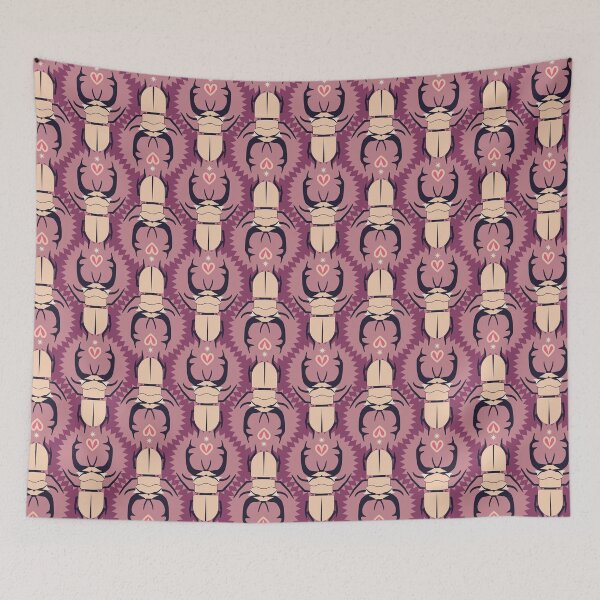 Item preview, Rhinoceros beetle, Dark lilac background designed and sold by Alex  Blud.