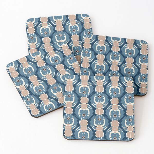 Item preview, Rhinoceros beetle, Dark blue background designed and sold by Alex  Blud.