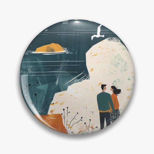 Item preview, Lovers at the lighthouse, Scandinavian island designed and sold by NordicArtPrint.
